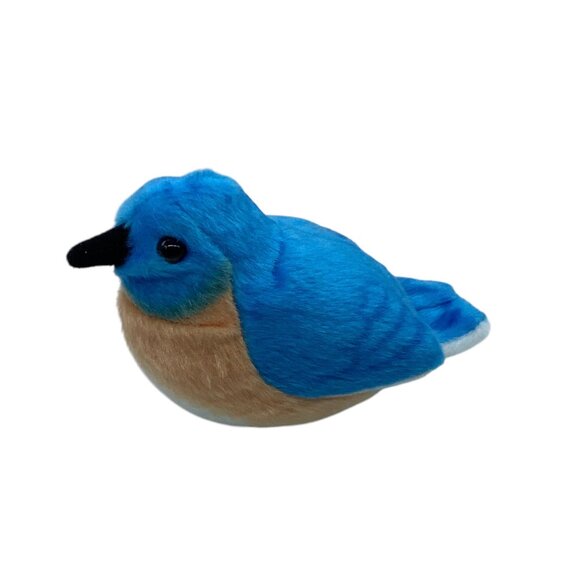 Wild Republic Plush Bluebird Stuffed Animal Toy Sings Bird Song Realistic - Picture 1 of 7